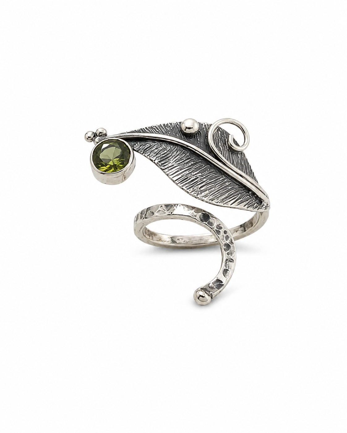 925 Sterling Silver Leaf Form Ring with Zultanite Stone — sterling-silver-zultanite-ring-e-commorce