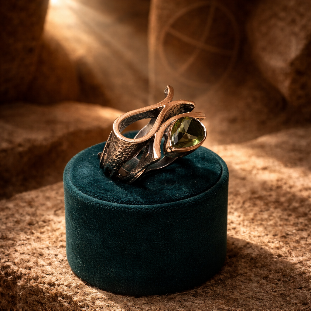 Handcrafted 925 Sterling Silver Ring with Zultanite Stone — book-zultanite-ring-4