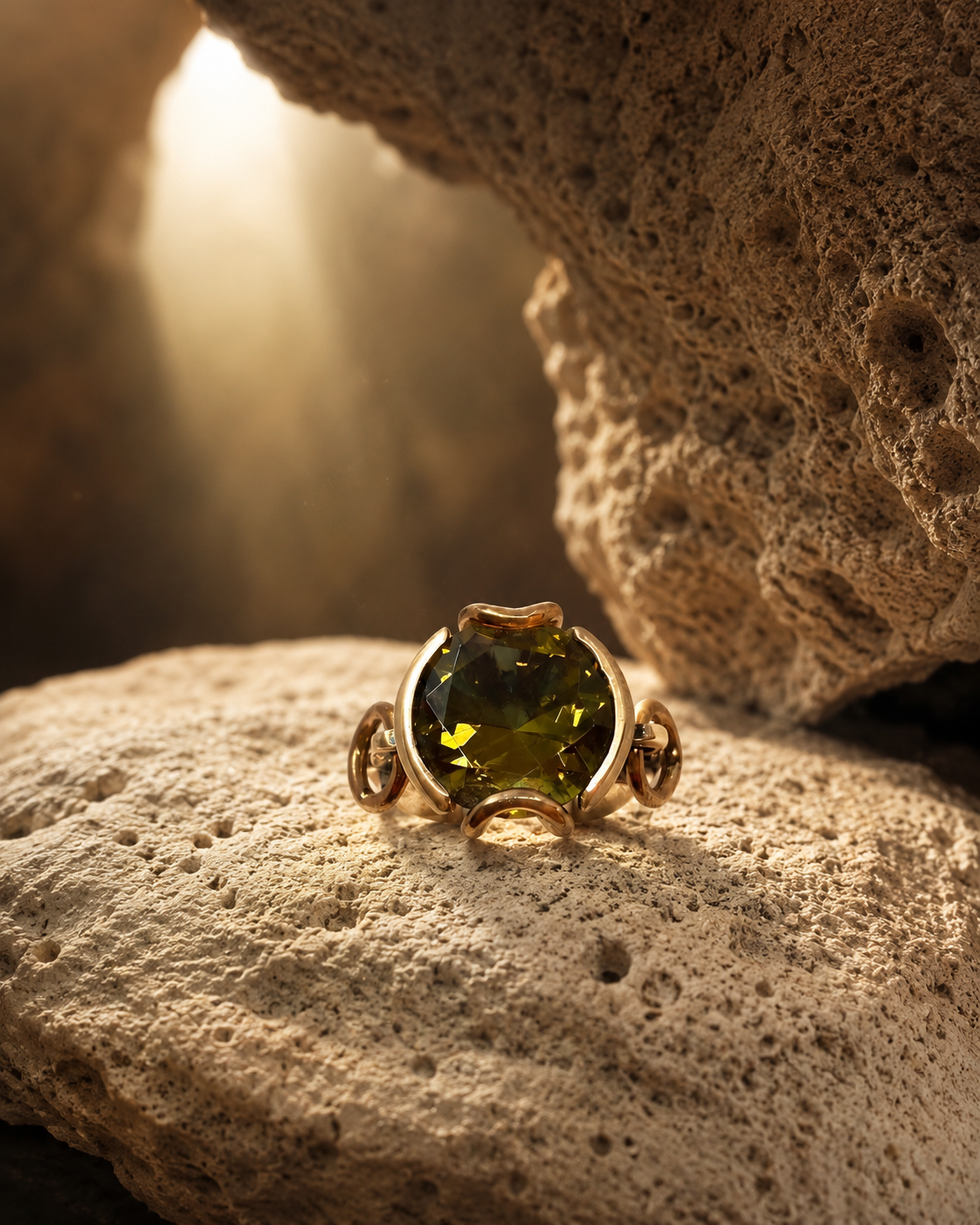 Oval Zultanite Stone 925 Sterling Silver Ring with Bronze Details — sterling-silver-ring-zultanite-cappadocia-2