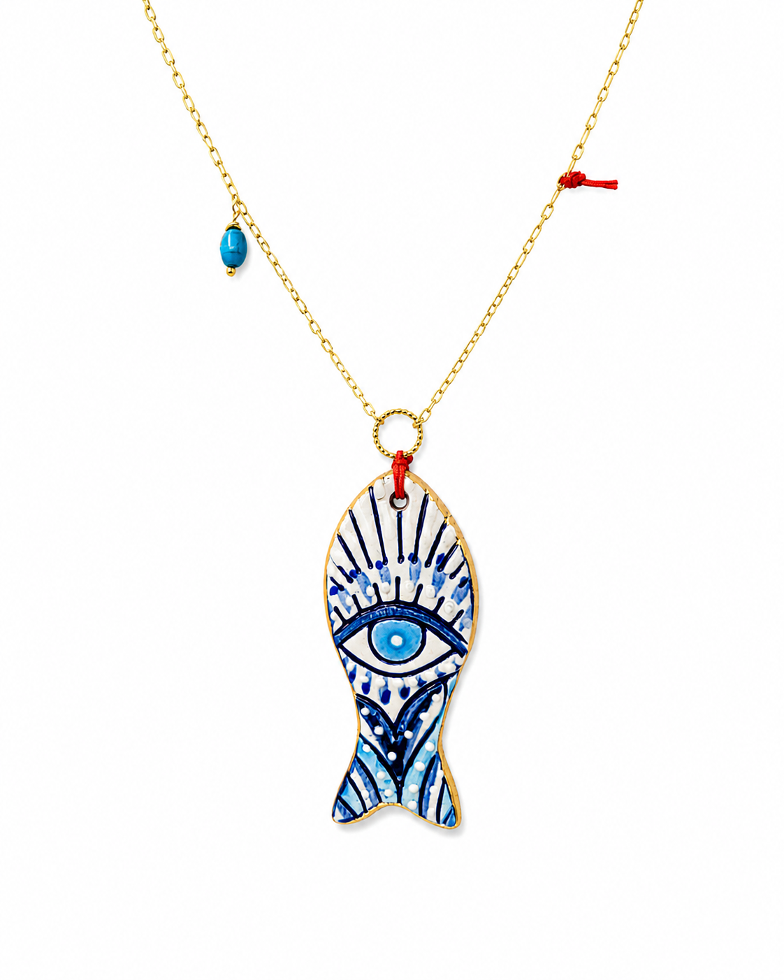 Blue Eye Ceramic Fish Pendant Necklace — fish-ceramic-necklace-5
