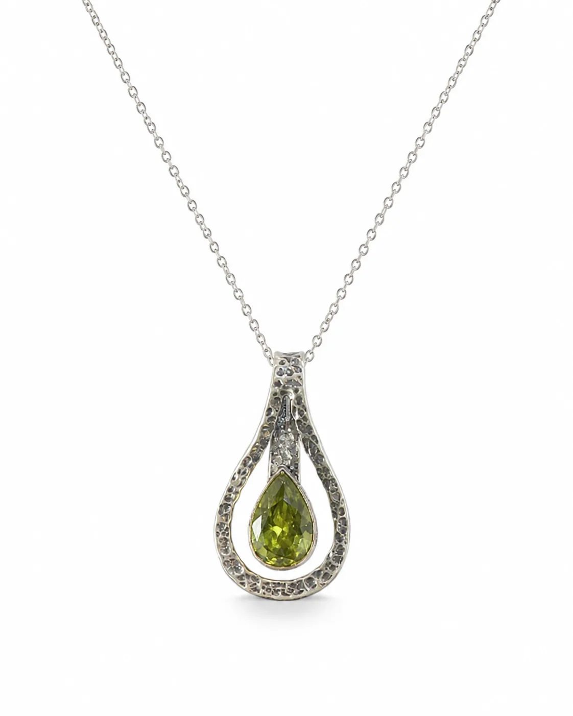 Pear Cut Zultanite Sterling Silver Teardrop Pendant Necklace — Necklaces — Image 1