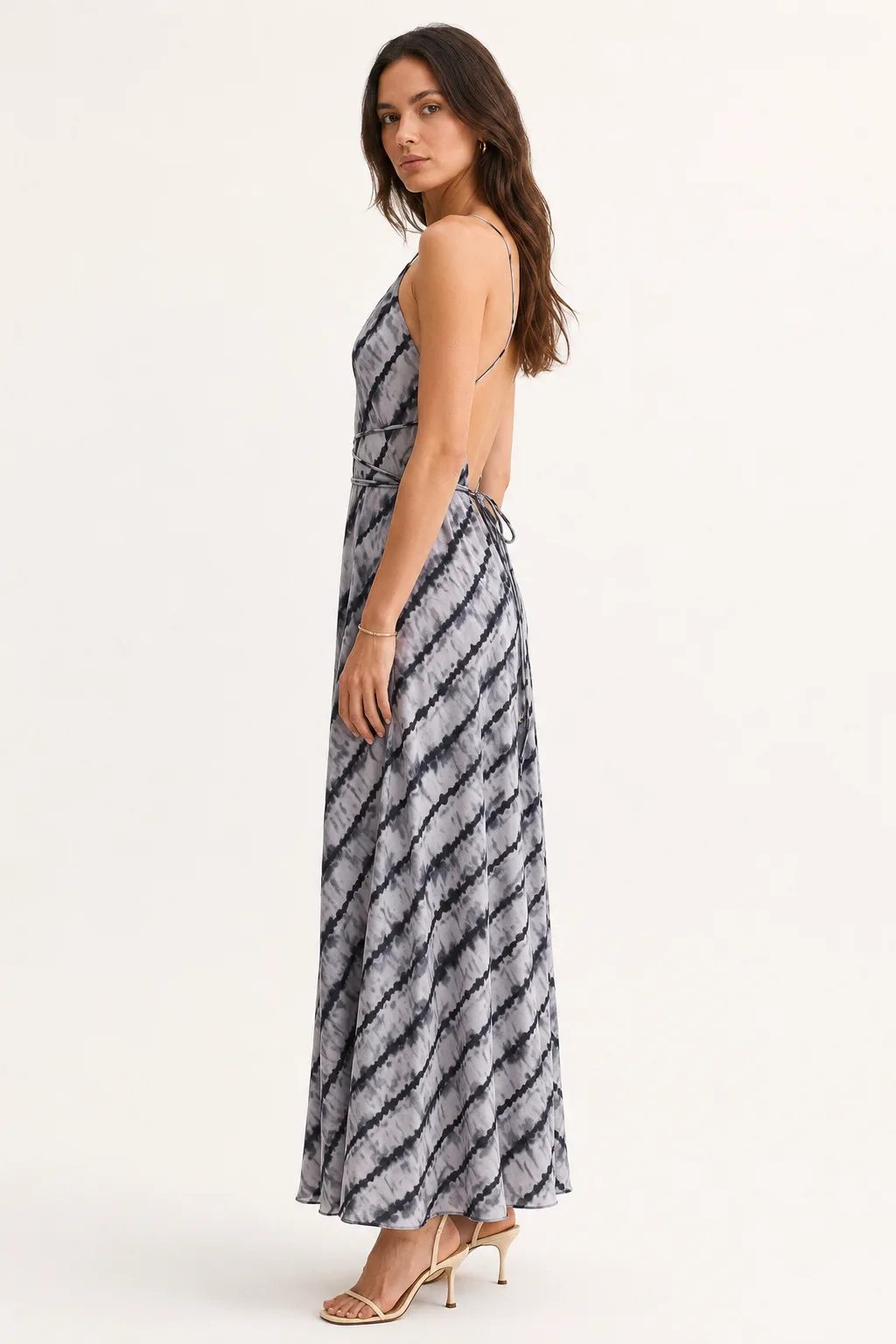 Sapheen Silver Storm open-back maxi dress side view