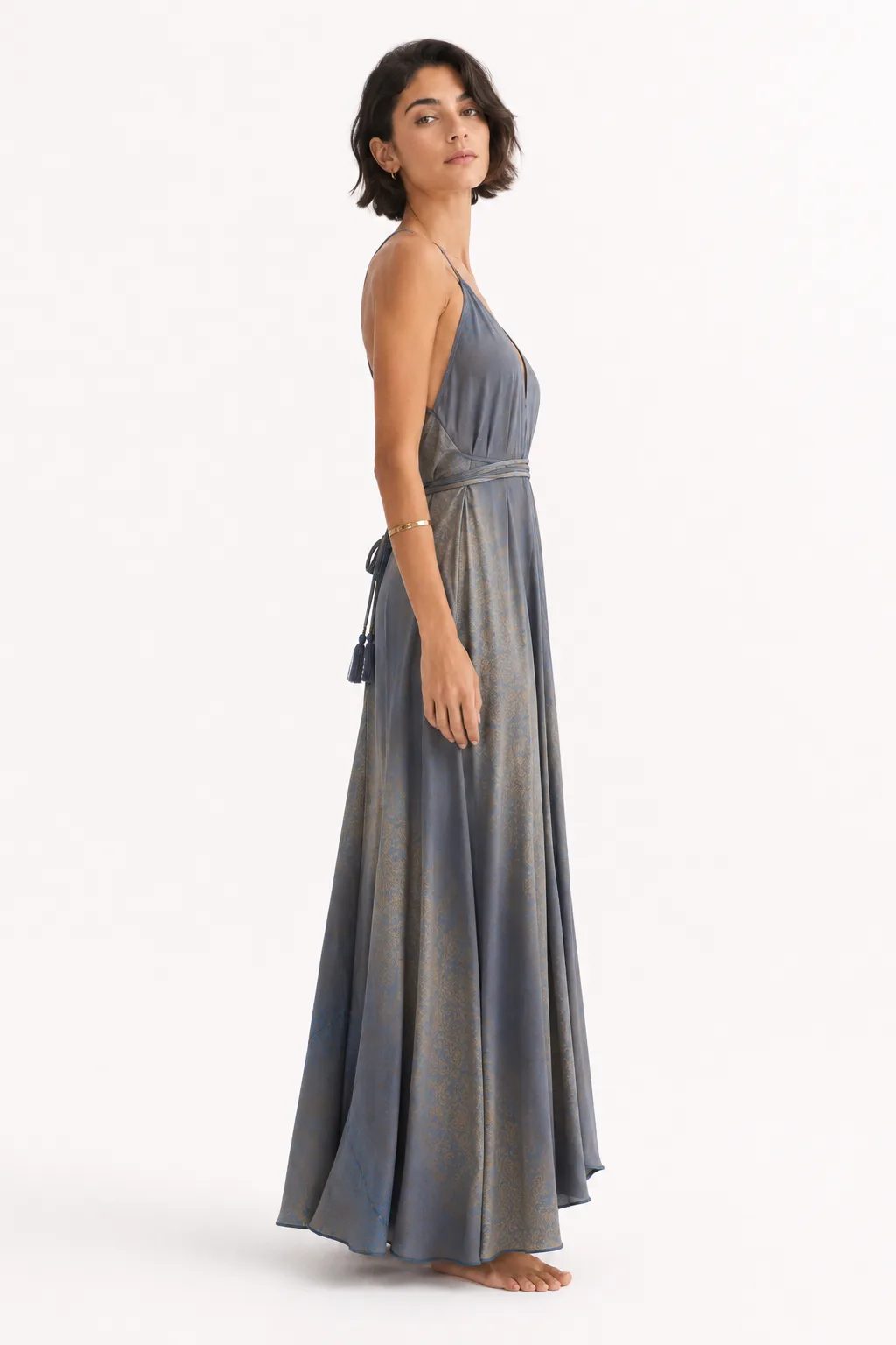 Sapheen silk maxi dress side profile
