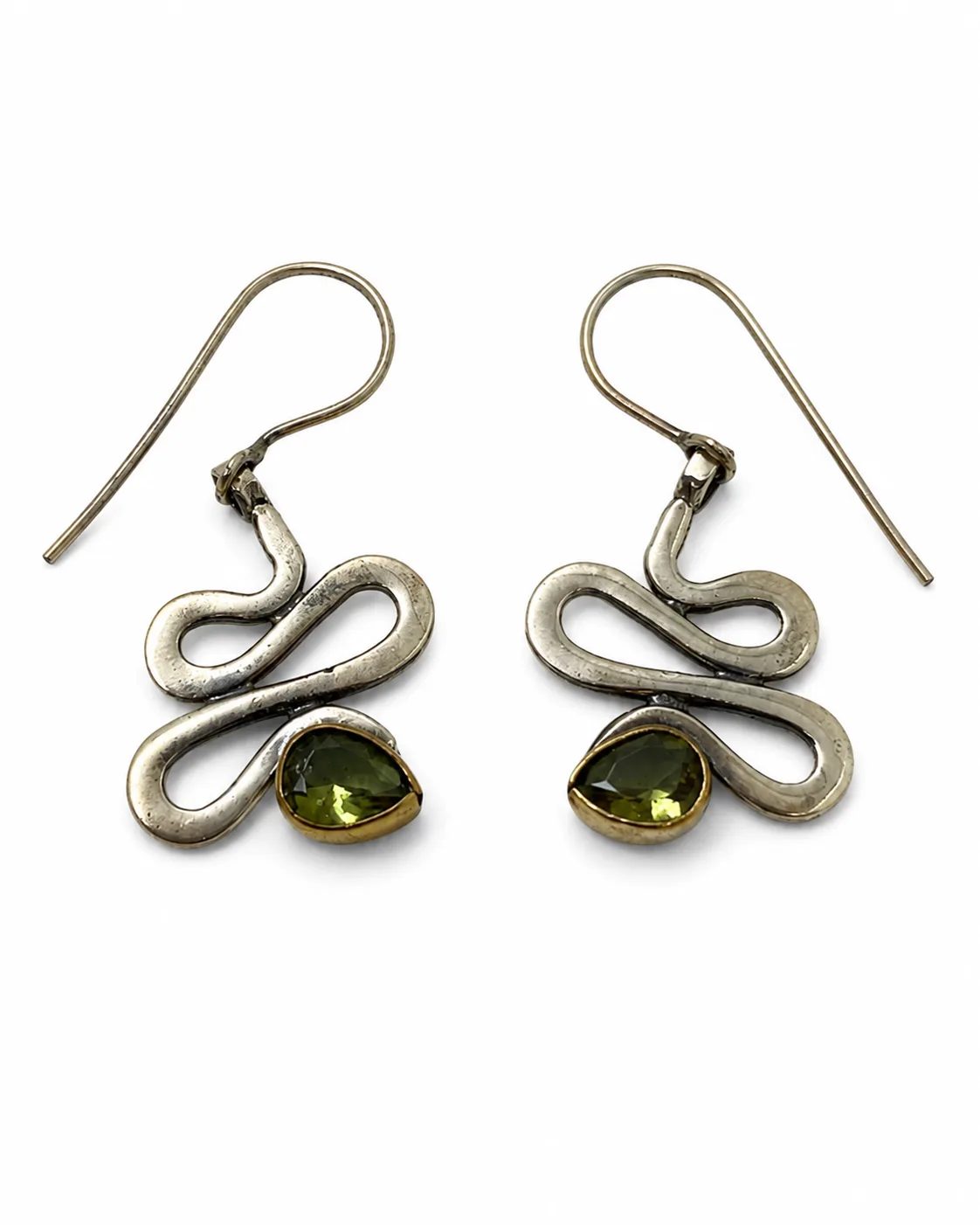 Pear Cut Zultanite Sterling Silver Sculptural Drop Earrings — Earrings — Image 1