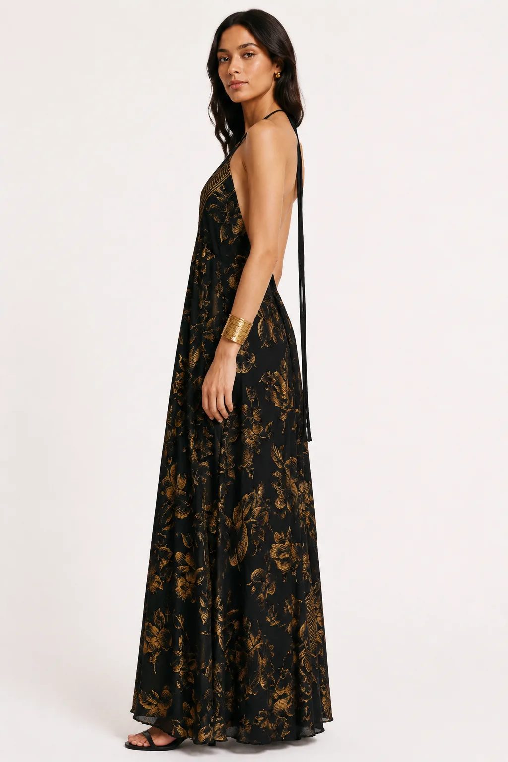 Sapheen Midnight Aurelia silk maxi dress side view